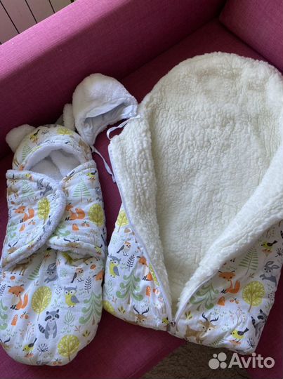 Конверт из овчины, комплект на выписку