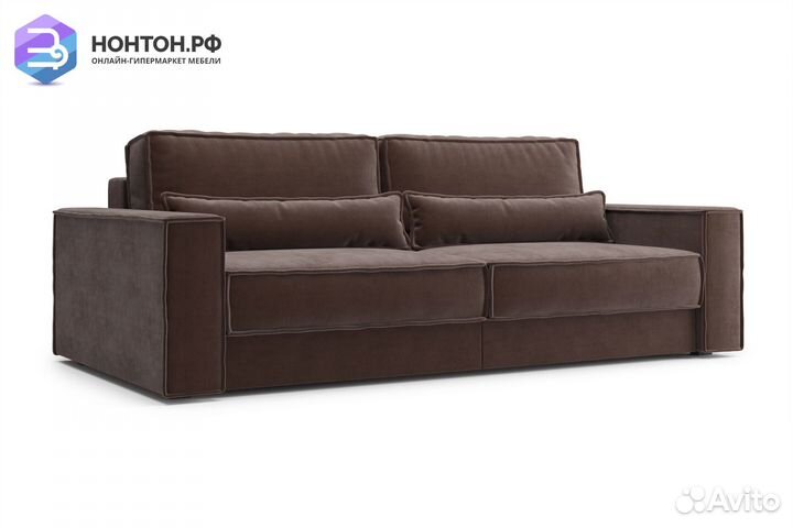 Диван тик-так Сохо 3-х местный коричневый