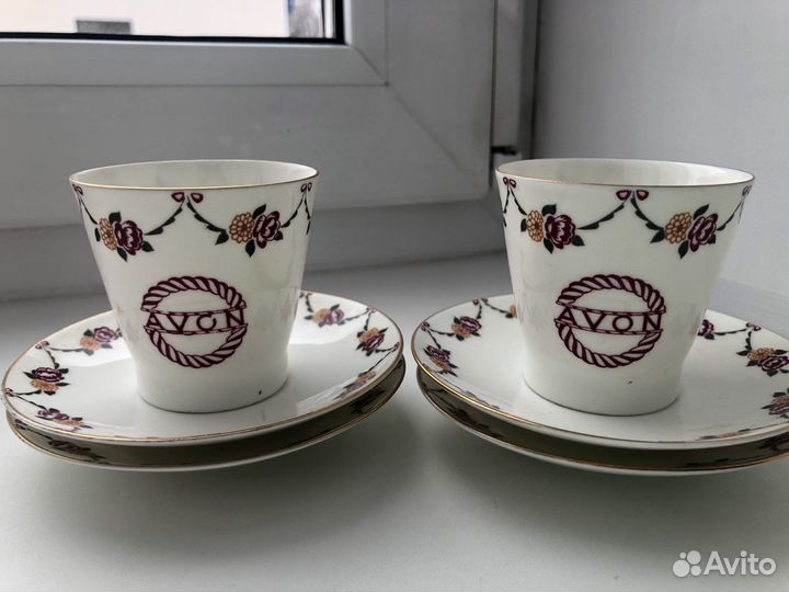Керамика чашки, чайник. Стаканы. Кофейная пара