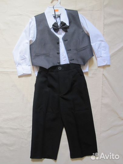 Комплект рубашка, брюки, жилетка, бабочка