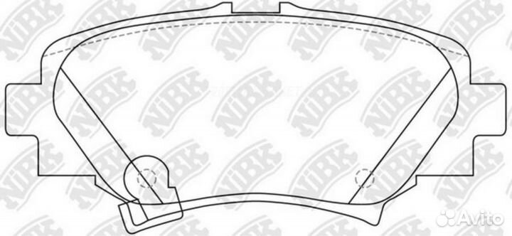 Nibk PN25004 Колодки тормозные дисковые зад