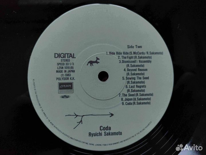 Ryuichi Sakamoto – Coda – Japan 1983 OBI редкая