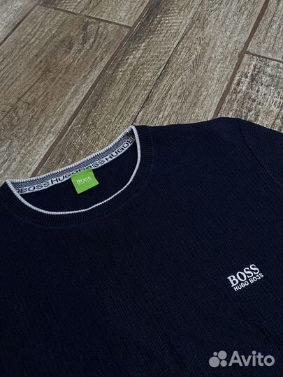 Тёмно-синий джемпер кофта Hugo Boss M оригинал