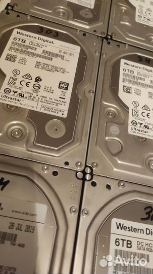 Жесткие диски 6 тб WD purz/ezrz/DC (78 шт)