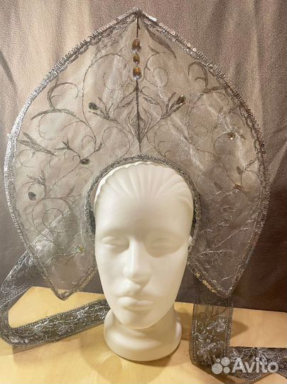 Кокошник для снегурочки, костюм снегурочки