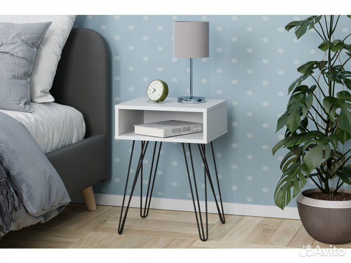 Тумба прикроватная Ивейн-4 Iron Open White