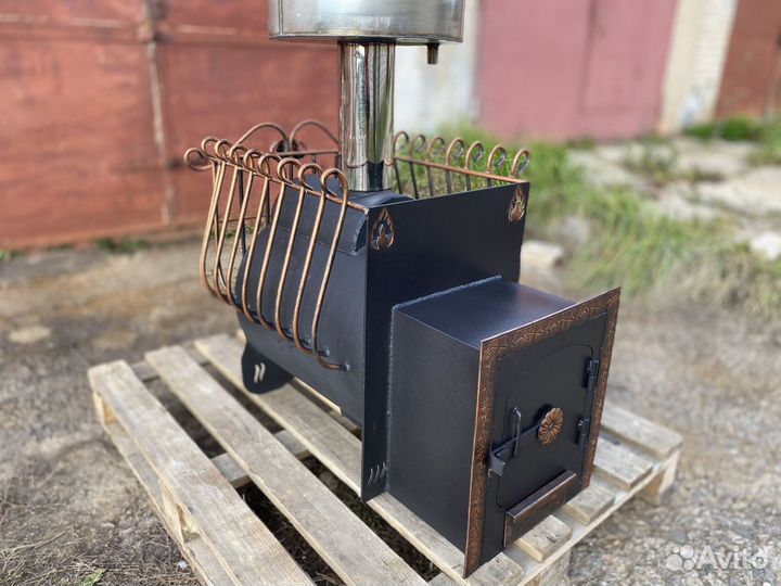 Печь для бани из газовой трубы