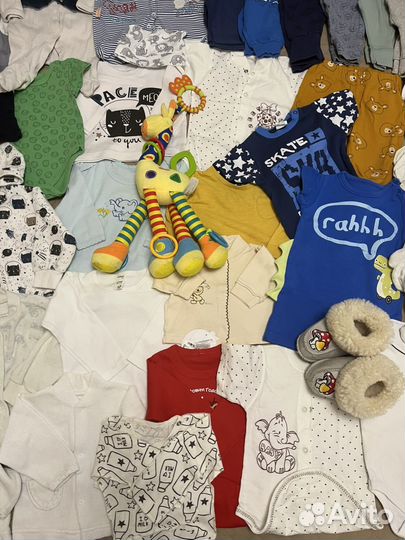 Детские вещи 56 62 68 на мальчика пакетом