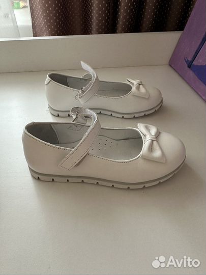 Туфли для девочки белые 28 размер
