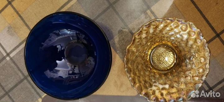 Ваза кобальт позолота