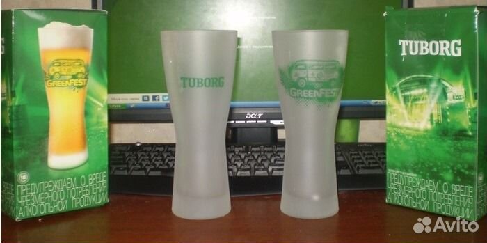 Пивные бокалы Туборг (новые)
