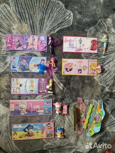 Игрушки из Kinder, феи, Barbie, Hello kitty