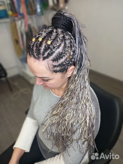 Зизи косички в брейды и в хвост
