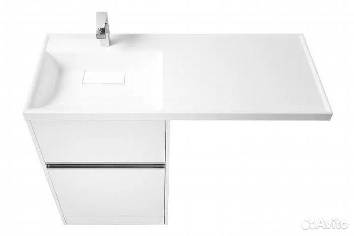 Тумба напольная 40 см под столешницу лондри белая