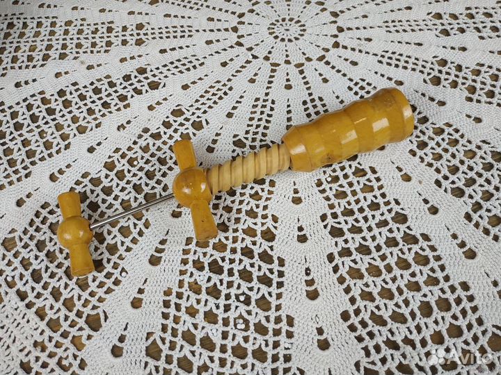 Винтажный деревянный винный штопор ручной работы