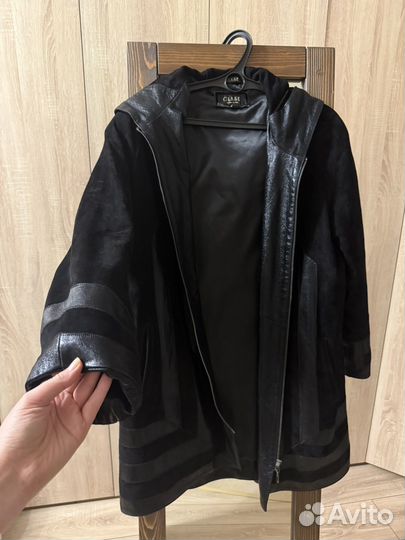 Замшевое пальто новое 52