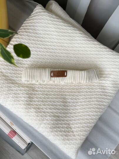 Вязаный конверт одеяло на выписку