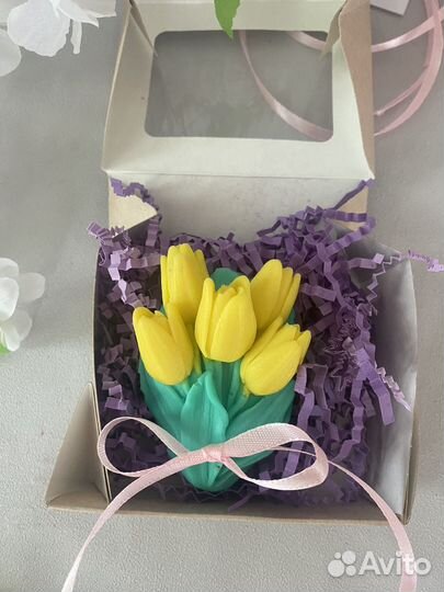 Мыло ручной работы Букет к 8 Марта