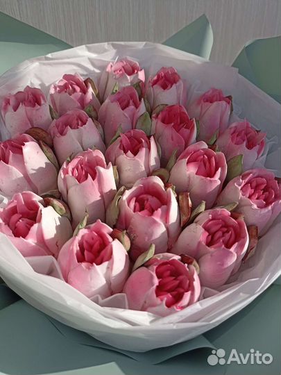 Зефирные тюльпаны, букет в наличии