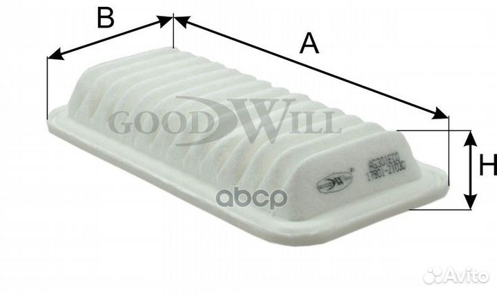 Фильтр воздушный toyota yaris goodwill AG 301 ECO