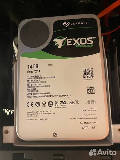 Диски WD Gold 6Tb, Seagate Exos 14TB