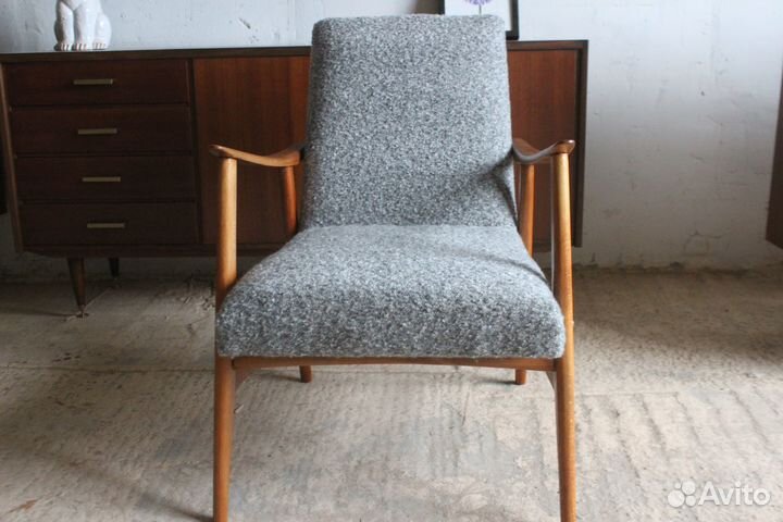 Кресло бук M. Topolcany 1960г. Чехия реставрация