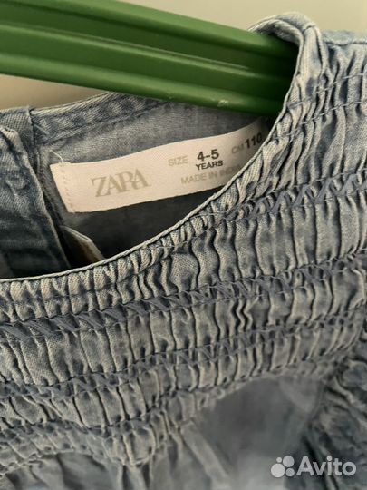 Джинсовая платья zara 110