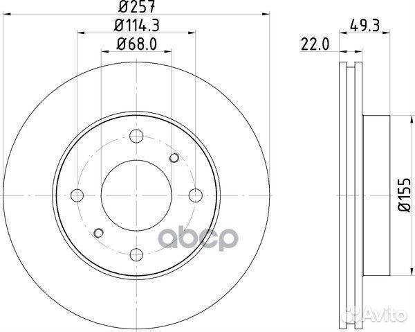 Диск тормозной перед ND2011K nisshinbo