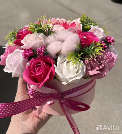 Букет из мыльных роз