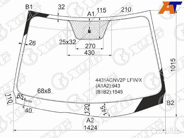Стекло лобовое KIA ceed
