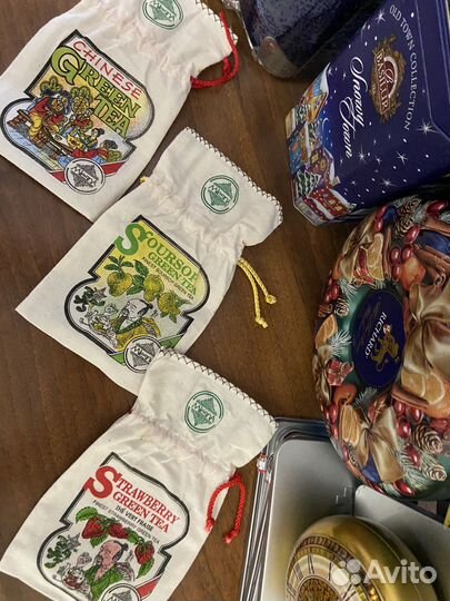 Баночка жестяная, мешочек для чая кофе