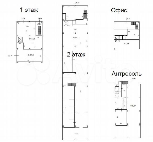 Сдам складское помещение, 1100 м²