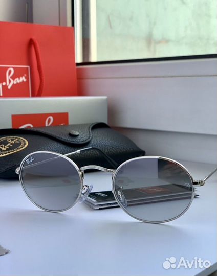 Солнечные очки ray ban oval пепельный