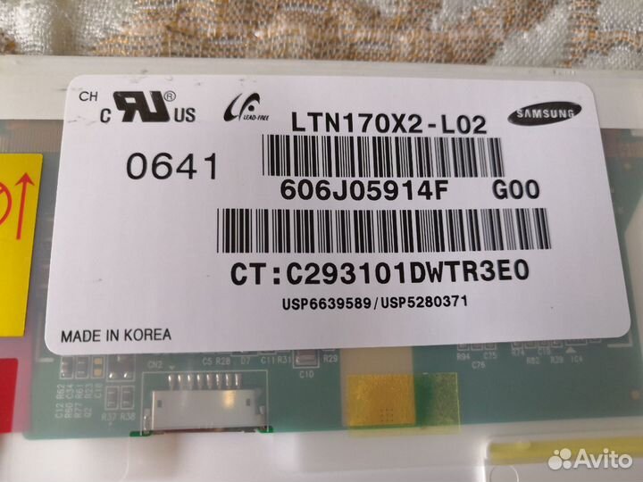 Матрица для ноутбука LTN170X2 б/у