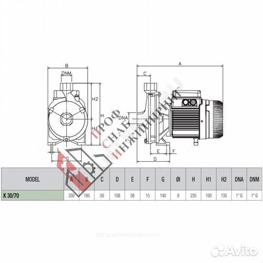 Насос K 30/70 M DAB 102110024