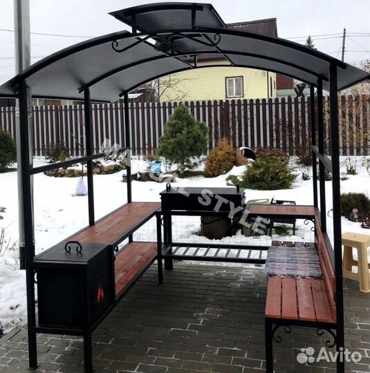 Мангал с крышей