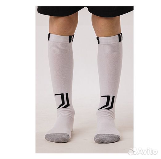 Гетры Ювентус белые с серым носком, 30-37