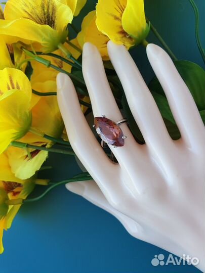 Комплект серебро с султанитами, р.18