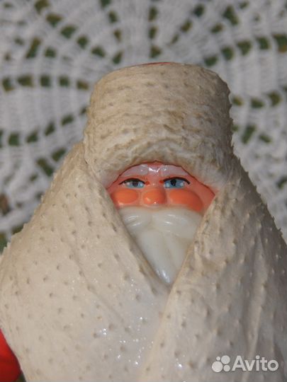 Старинный ватный Дед Мороз СССР с этикеткеткой