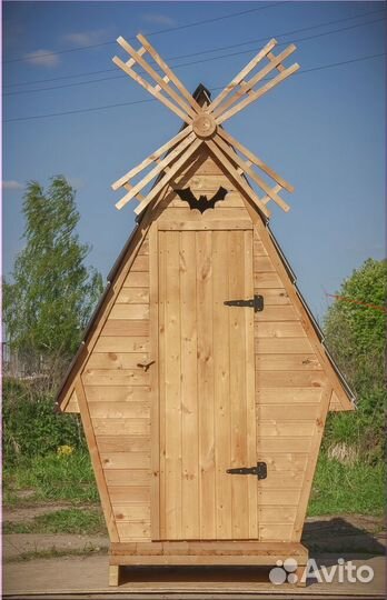 Дачный туалет деревянный BLU785