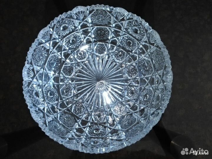 Богемия. Хрустальная ваза-салатник. Винтаж
