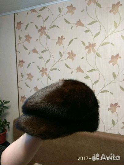 Шапка-кепка норковая женская