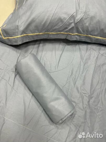 Постельное белье сатин евро с одеялом