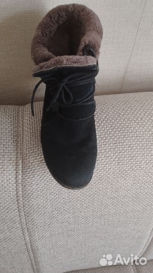 Ботинки зимние натуральная замша 38