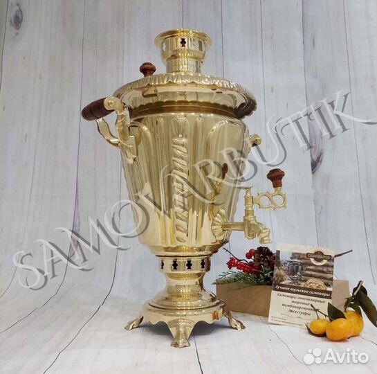 Самовар на дровах. Рюмка плетёная. Тула