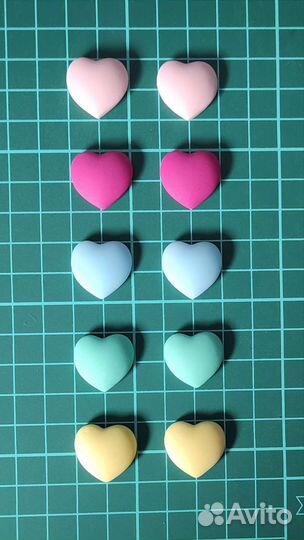 Декор сердечки пластик