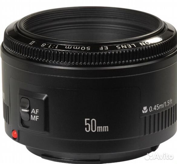 Объектив Canon EF 50mm f/1.8 II, черный