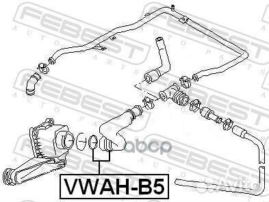 Патрубок audi A6/S6 98- вент.картера vwahb5 Febest