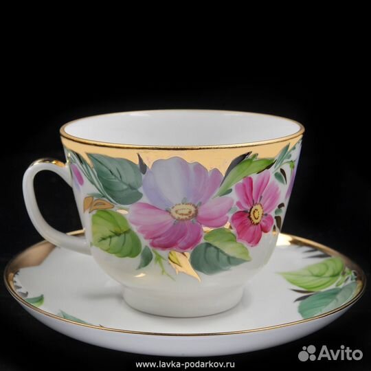 Чашка с блюдцем подарочная 
