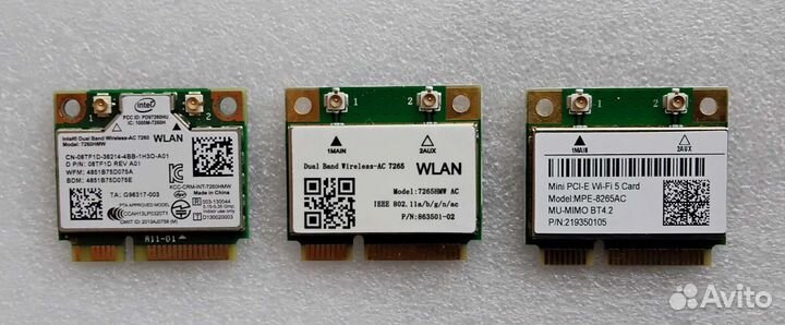Карты WiFi + Bluetooth (mini PCI-E)